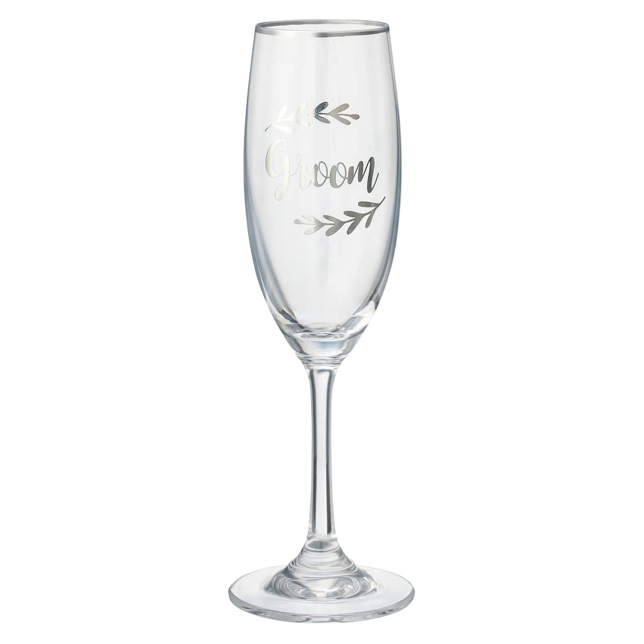 Silver Groom Toasting Flute by Celebrate It&#x2122;